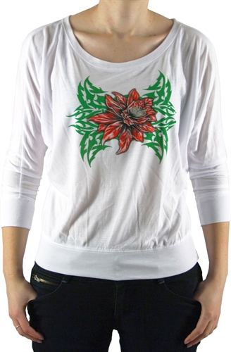 Tribe Rose - Off Shoulder Girl-Shirt
