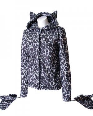 Darkside - Leopard Kitty Hood Fleece-Jacke