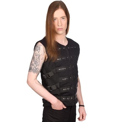 Black Pistol - Button Vest Denim, Weste
