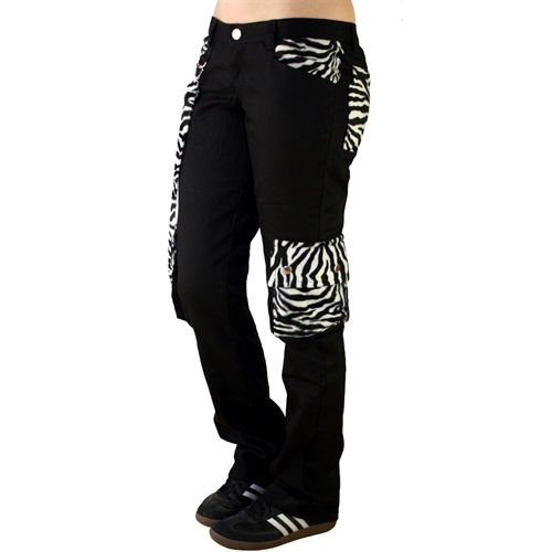 Nix Gut - Zebra Fake Fur, Frauenhose