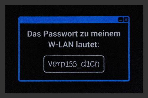 WLAN Passwort Verpiss dich, Fumatte