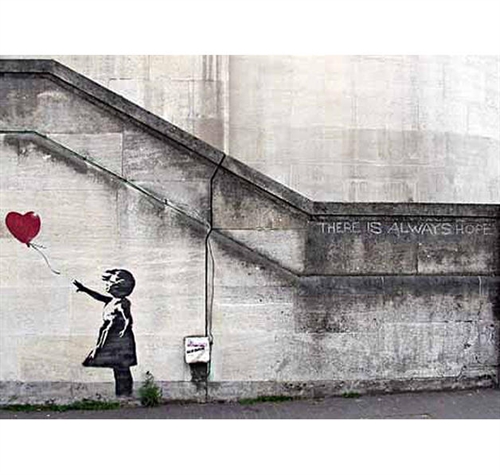 Banksy - Hope Girl with Red Balloon, Poster