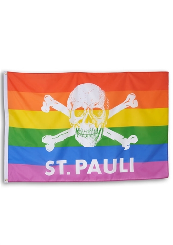 St. Pauli - Regenbogen Totenkopf, Fahne