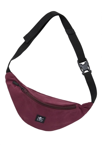 FC St. Pauli - Totenkopf organic dunkelrot, Bauchtasche