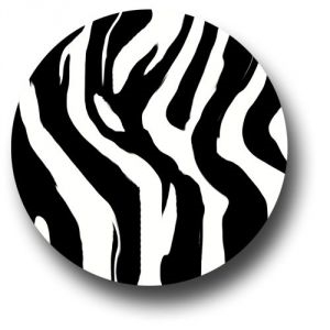 Zebra-weiß - Button