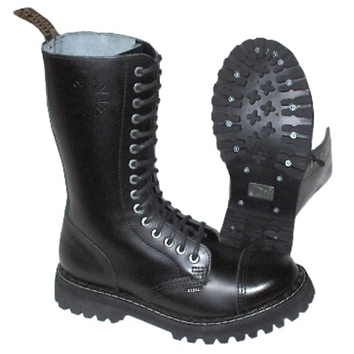 Steel - Full Black, 15-Loch Boots