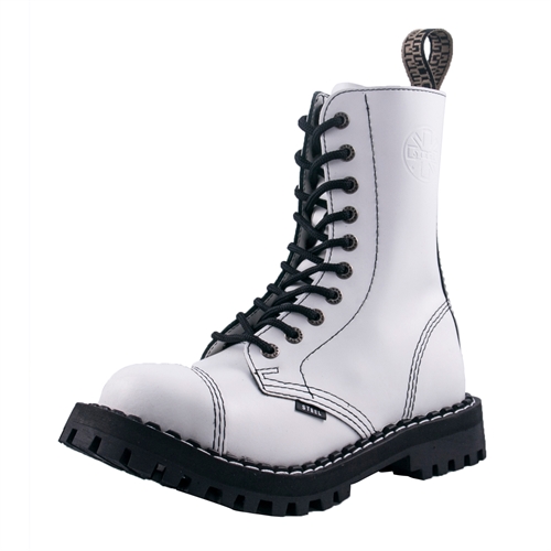 Steel - Full White, 10-Loch Boots