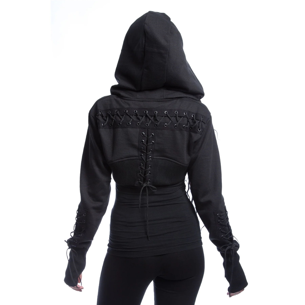 Chemical Black - Ebony, Bolero Kapuzenjacke