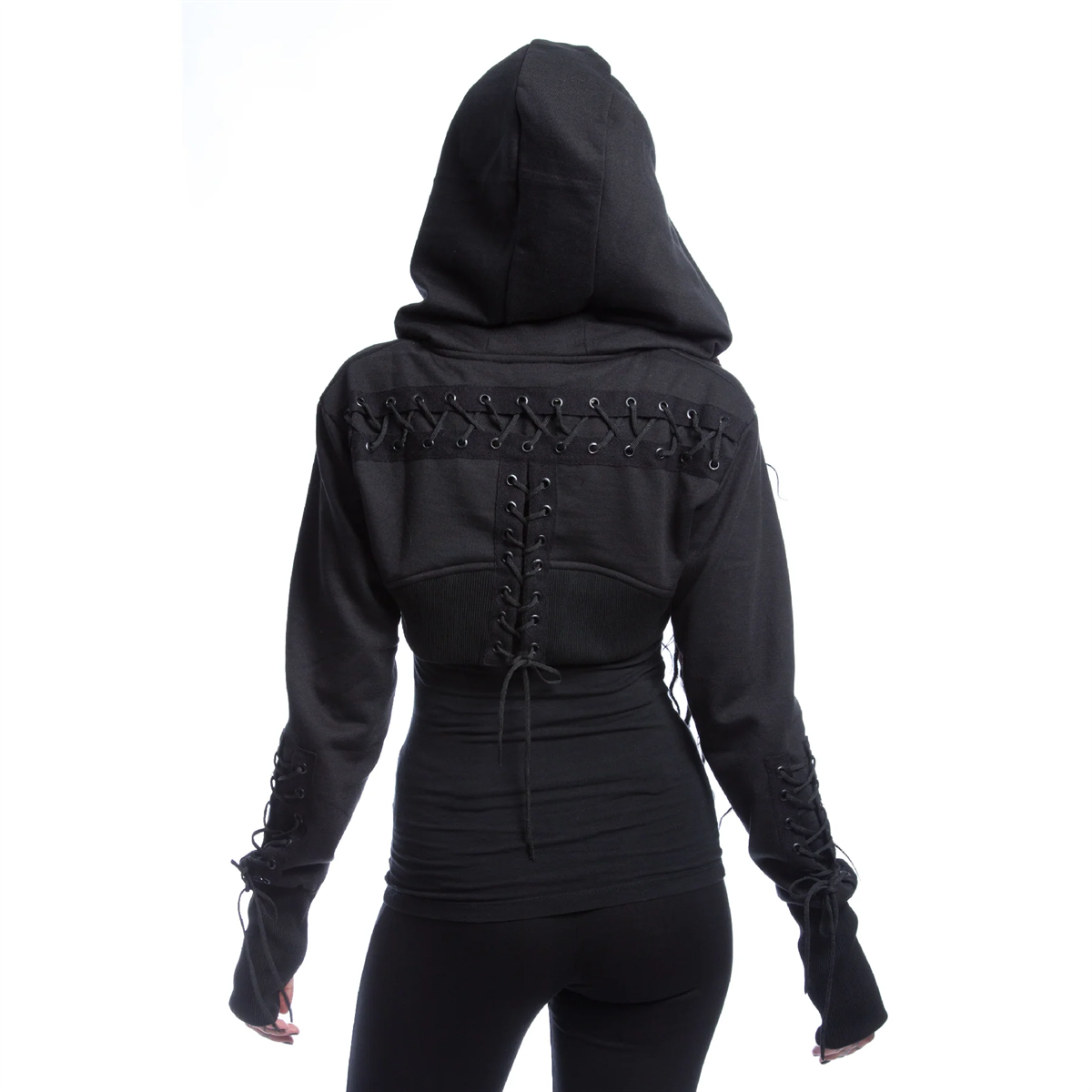 Chemical Black - Ebony, Bolero Kapuzenjacke