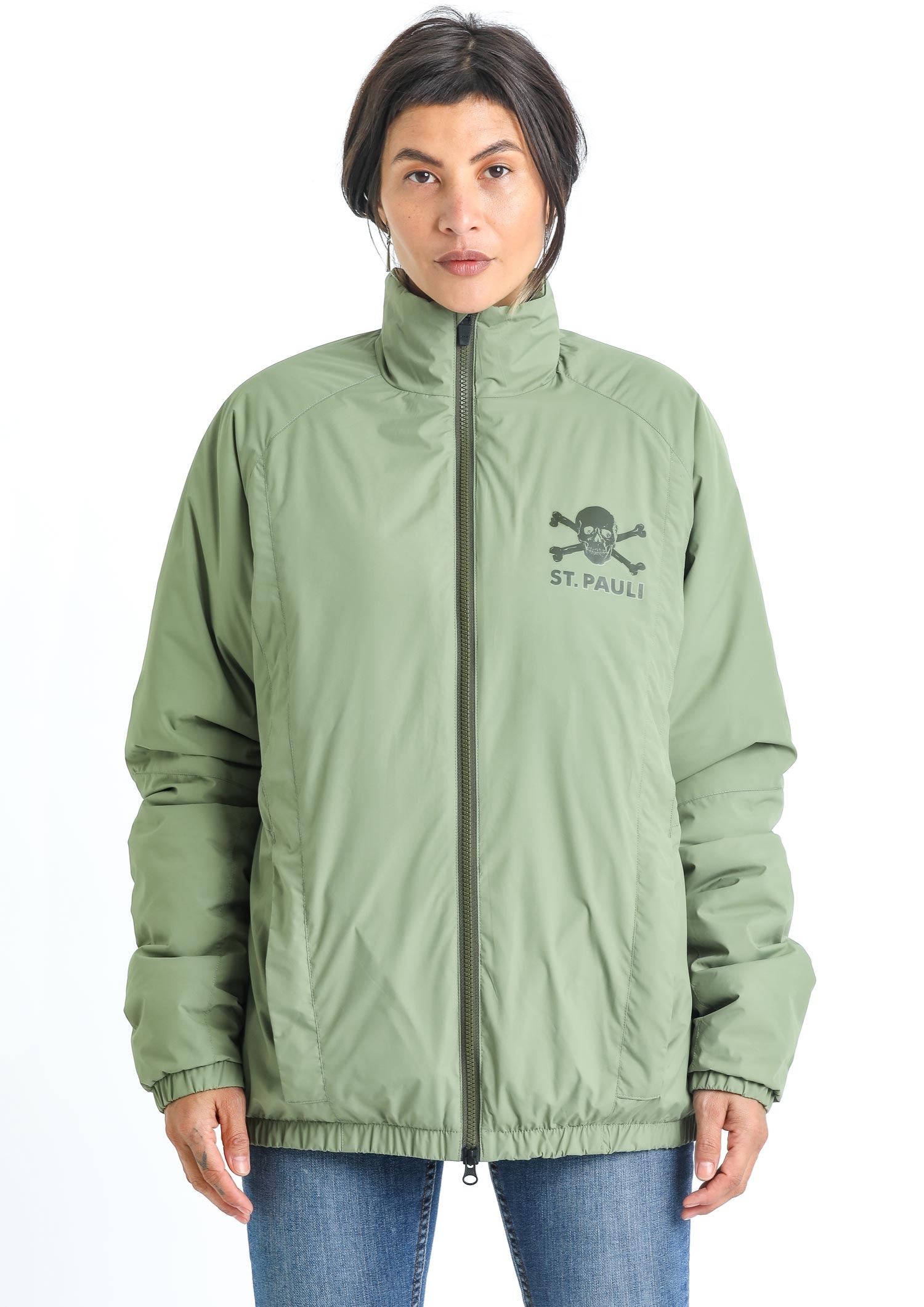 FC St. Pauli - Puffy Totenkopf oliv, Jacke