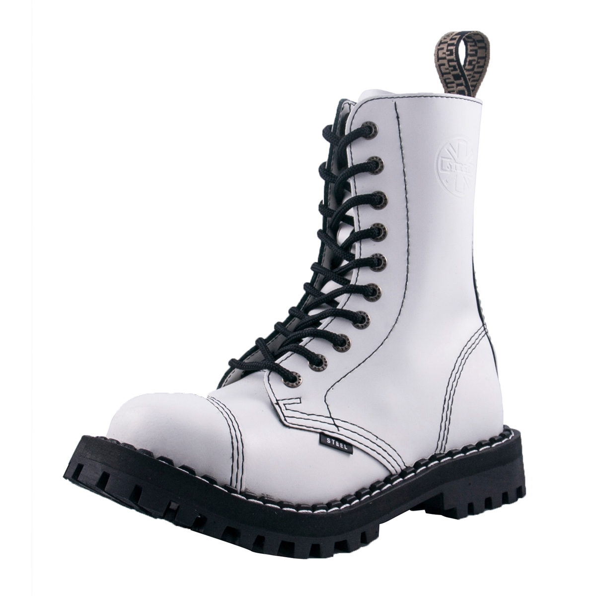 Steel Full White, 10Loch Boots