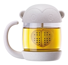 Affe - Teebecher mit integriertem Tee-Ei