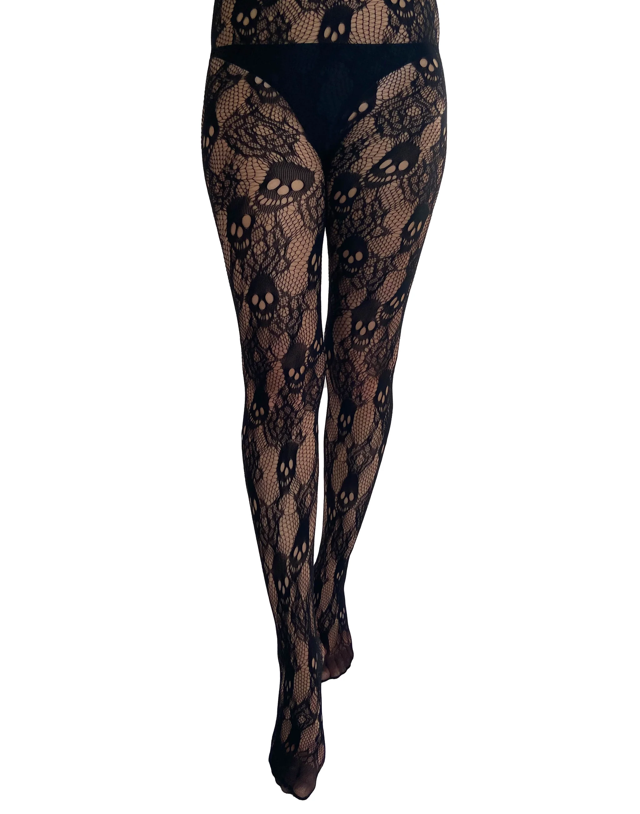 Pamela Mann - Rose Skull Net, Strumpfhose