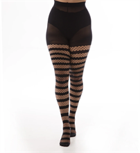 Pamela Mann - Fishnet Opaque Stripe, Strumpfhose