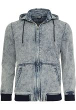 Urban Classics - Denim Zip Hoody, Kapuzenjacke