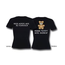 Komm Teddy wir gehen - Girl-Shirt