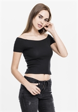 Urban Classics - Off Shoulder Rib Tee, Girl-Shirt