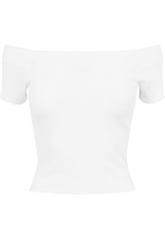 Urban Classics - Off Shoulder Rib Tee, Girl-Shirt