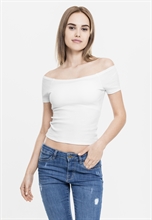 Urban Classics - Off Shoulder Rib Tee, Girl-Shirt