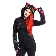 Cupcake Cult - Black Cat, Girl Kapuzenjacke