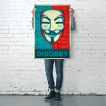 V For Vendetta - Maske Disobey, Poster
