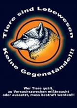 Tiere sind Lebewesen - Aufkleber