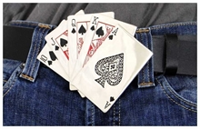 Poker Karten - Gürtelschnalle