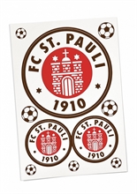 St. Pauli - Logo, Aufkleber 3er Set