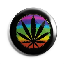 Blatt bunt - Button