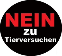 Nein zu Tierversuchen - Button